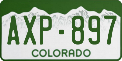CO license plate AXP897