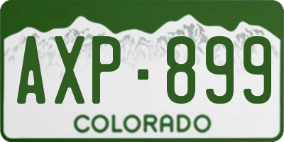 CO license plate AXP899