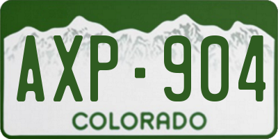 CO license plate AXP904