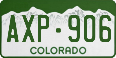 CO license plate AXP906