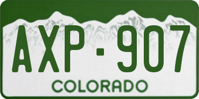 CO license plate AXP907