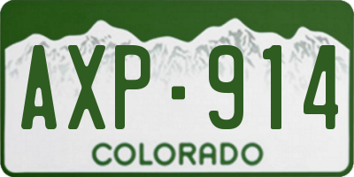 CO license plate AXP914