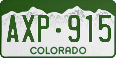 CO license plate AXP915