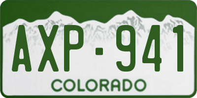 CO license plate AXP941