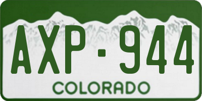CO license plate AXP944