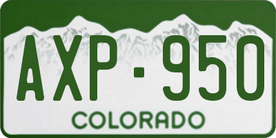 CO license plate AXP950