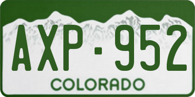 CO license plate AXP952
