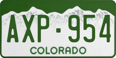CO license plate AXP954
