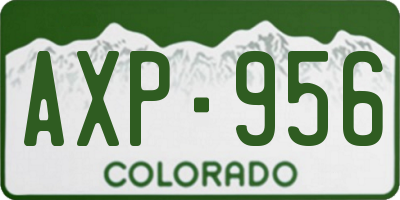 CO license plate AXP956