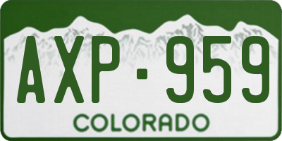 CO license plate AXP959