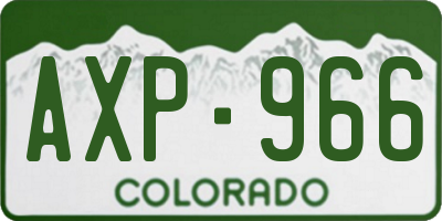 CO license plate AXP966
