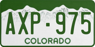 CO license plate AXP975