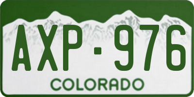 CO license plate AXP976