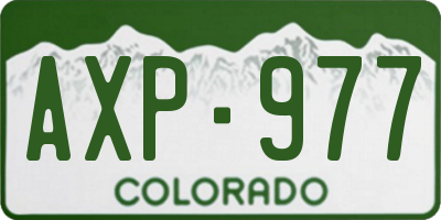CO license plate AXP977