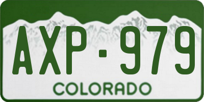 CO license plate AXP979