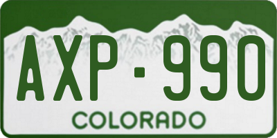 CO license plate AXP990