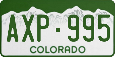 CO license plate AXP995