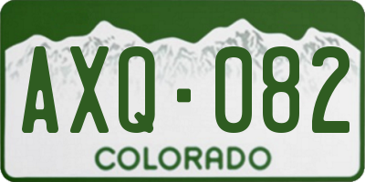 CO license plate AXQ082