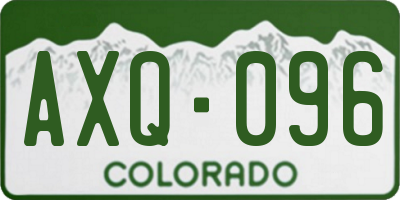 CO license plate AXQ096