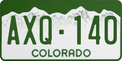 CO license plate AXQ140