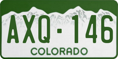 CO license plate AXQ146