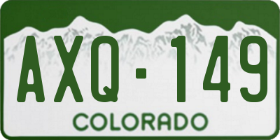 CO license plate AXQ149