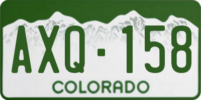 CO license plate AXQ158