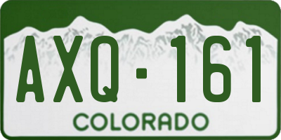 CO license plate AXQ161