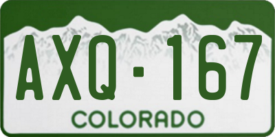CO license plate AXQ167