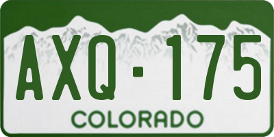 CO license plate AXQ175