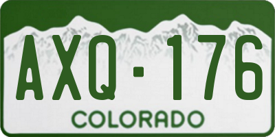 CO license plate AXQ176
