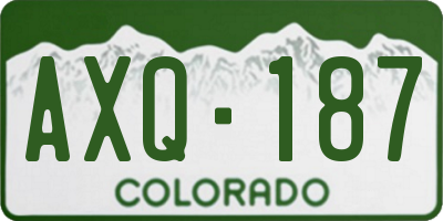 CO license plate AXQ187