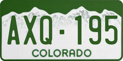 CO license plate AXQ195