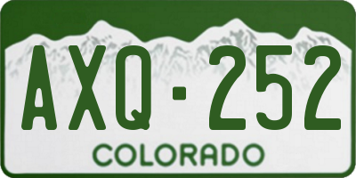 CO license plate AXQ252