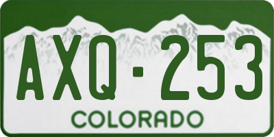 CO license plate AXQ253
