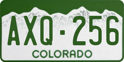 CO license plate AXQ256