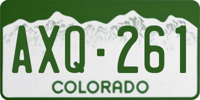 CO license plate AXQ261
