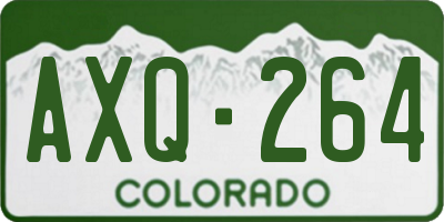 CO license plate AXQ264