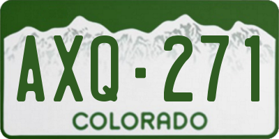 CO license plate AXQ271