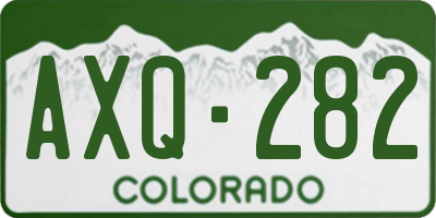 CO license plate AXQ282