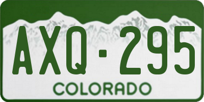 CO license plate AXQ295