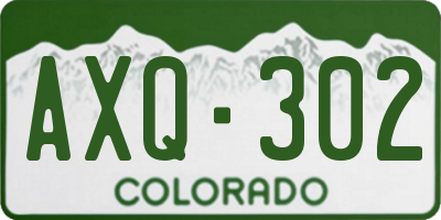 CO license plate AXQ302
