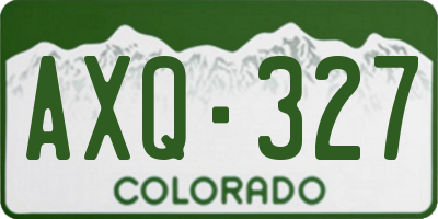 CO license plate AXQ327
