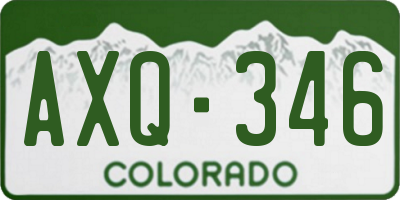 CO license plate AXQ346