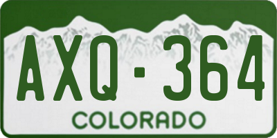 CO license plate AXQ364