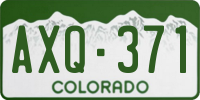CO license plate AXQ371