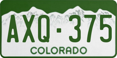 CO license plate AXQ375