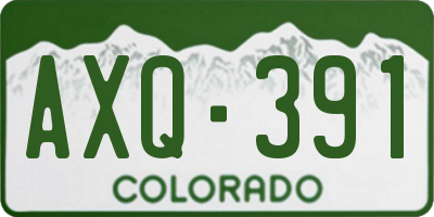 CO license plate AXQ391
