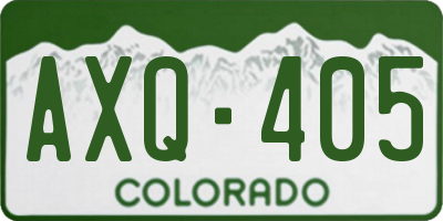 CO license plate AXQ405