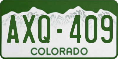 CO license plate AXQ409